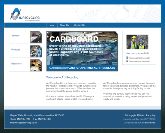 A J Recycling's New Website